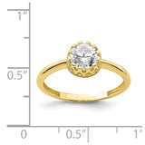 10k Tiara Collection Polished CZ Ring-WBC-10YC417