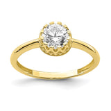 10k Tiara Collection Polished CZ Ring-WBC-10YC417