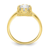 10k Tiara Collection Polished CZ Ring-WBC-10YC420