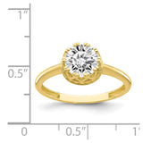 10k Tiara Collection Polished CZ Ring-WBC-10YC420