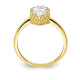 10k Tiara Collection Polished Pear CZ Ring-WBC-10YC422