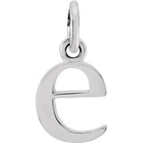 Sterling Silver Lowercase Initial e Pendant-85780:1109:P-ST-WBC