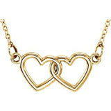 14K Yellow Tiny Posh¬Æ Double Heart 16-18" Necklace -85792:1001:P-ST-WBC