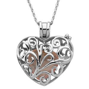 Sterling Silver Always in my Heart Locket 18" Necklace -R45077:60001:P-ST-WBC