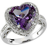 14K White Amethyst & 1/6 CTW Diamond Ring-65666:60001:P-ST-WBC