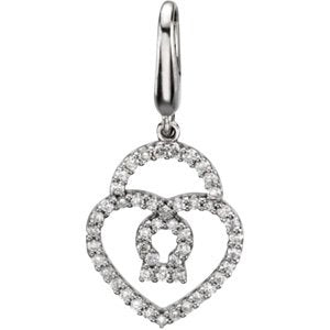 Heart & Lock Charm-67123:84418:P-ST-WBC