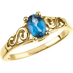 14K Yellow December Imitation Birthstone Ring -19335:158535:P-ST-WBC