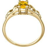 14K Yellow November Imitation Birthstone Ring -19335:158527:P-ST-WBC