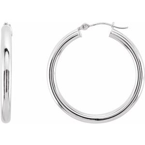 14K White 30 mm Tube Hoop Earrings-20826:163869:P-ST-WBC