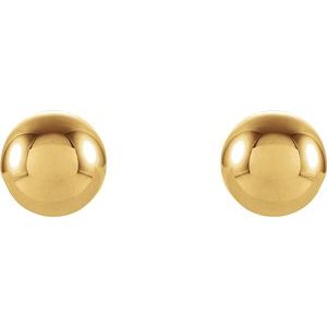 14K Yellow 4 mm Ball Stud Earrings-23932:60010:P-ST-WBC