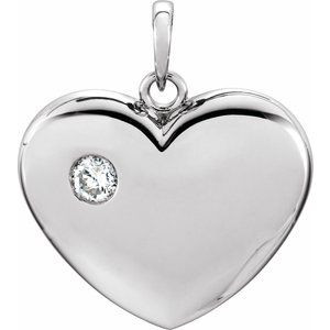 Sterling Silver 1/6 CT Diamond 22.5x19.5 mm Heart Pendant-85894:6013:P-ST-WBC