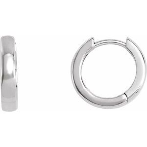 Platinum 14 mm Hinged Hoop Earrings-20007:27504540:P-ST-WBC