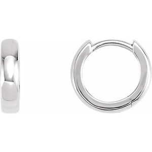 Platinum 11.5 mm Hinged Hoop Earrings-20007:27504530:P-ST-WBC