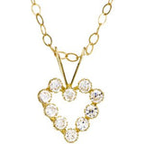 14K Yellow 1.5 mm Round Cubic Zirconia Heart 15" Necklace-19696:60001:P-ST-WBC