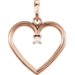 14K Rose .04 CTW Diamond Heart Pendant-85895:105:P-ST-WBC