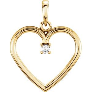 14K Yellow .025 CTW Diamond Heart Pendant-85895:107:P-ST-WBC
