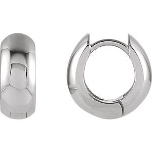 Sterling Silver Hinged Earring-21647:234298:P-ST-WBC