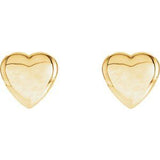14K Yellow Heart Earrings-85883:101:P-ST-WBC