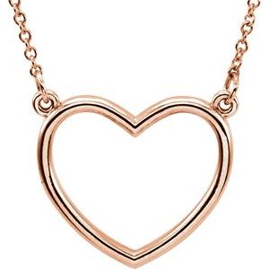 14K Rose 13.8x13 mm Heart 16" Necklace
-85874:105:P-ST-WBC