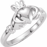 Platinum Claddagh Ring-19331:158523:P-ST-WBC