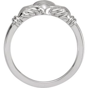 Platinum Claddagh Ring-19331:158523:P-ST-WBC