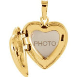 14K Yellow .005 CT Diamond Heart Shape Locket-2390:106165:P-ST-WBC