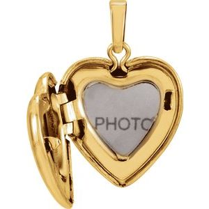 14K Yellow .005 CT Diamond Heart Shape Locket-2388:106163:P-ST-WBC