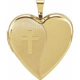 14K Yellow 20.5x19 mm Heart Cross Locket-R41631:60002:P-ST-WBC