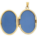 14K Yellow Gold-Plated Sterling Silver Oval Locket -21947:238953:P-ST-WBC