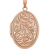 14K Rose Gold-Plated Sterling Silver Oval Locket -21949:238959:P-ST-WBC