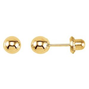 14K Yellow Ball Stud Piercing Earrings-21505:2315120:P-ST-WBC
