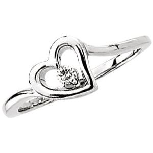 14K White .06 CTW Diamond Heart Ring-65910:100002:P-ST-WBC