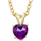 14K Yellow 6 mm Amethyst Heart Pendant-61149:209650:P-ST-WBC