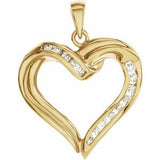 Diamond Heart Pendant-60736:209315:P-ST-WBC