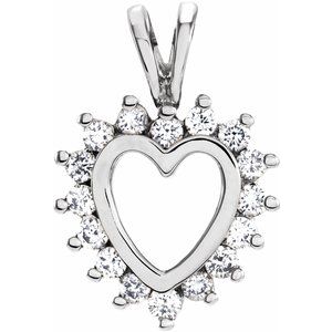 Heart Pendant-60744:207605:P-ST-WBC