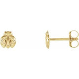 14K Yellow Ladybug Earrings-28602:102:P-ST-WBC