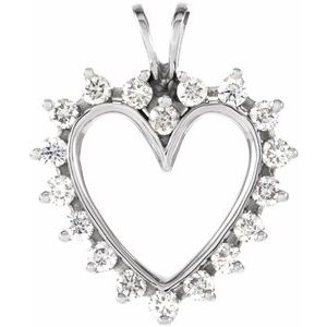 Diamond Heart Pendant-60746:209329:P-ST-WBC