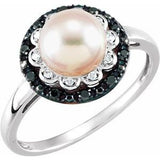 Halo-Style Pearl Ring-68085:101:P-ST-WBC