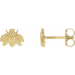 14K Yellow Bumblebee Earrings-28608:1002:P-ST-WBC