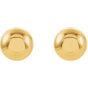 14K Yellow 4 mm Ball Stud Piercing Earrings -21509:2315620:P-ST-WBC