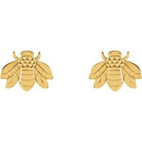 14K Yellow Bumblebee Earrings-28608:1002:P-ST-WBC