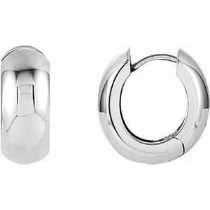 Sterling Silver 16.75 mm Hinged Earrings-21648:234304:P-ST-WBC