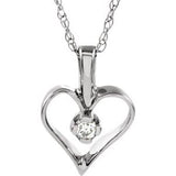 14K White .03 CTW Diamond Heart 18" Necklace-60961:251750:P-ST-WBC