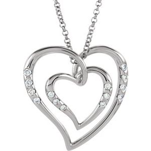 14K White 1/10 CTW Diamond Heart 18" Necklace-63806:301586:P-ST-WBC