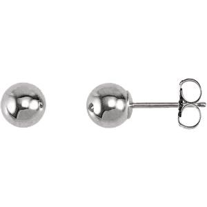 14K White 5 mm Ball Earrings-20865:1008:P-ST-WBC