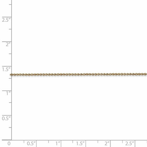 18K Leslie's 1.15mm D/C Cable Chain-WBC-18LP15-20