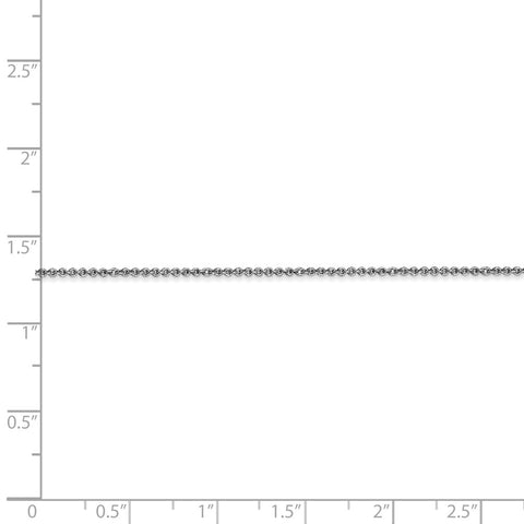 18K Leslie's WG 1.15mm D/C Cable Chain-WBC-18LP16-20