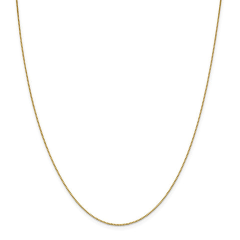 18K Leslie's .7mm Box Chain-WBC-18LP18-20