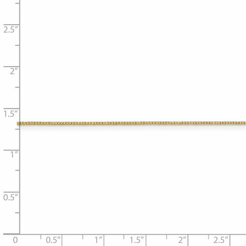 18K Leslie's .9mm Box Chain-WBC-18LP19-24