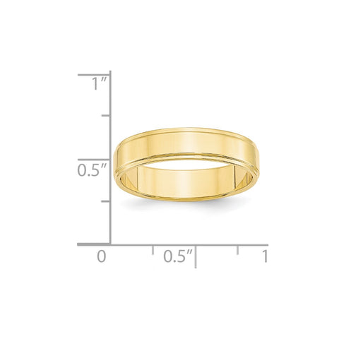 10KY 5mm Flat with Step Edge Band Size 4-1FLE050-4-WBC